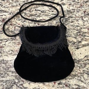 Koret | Vintage Velvet Bag with Fringe